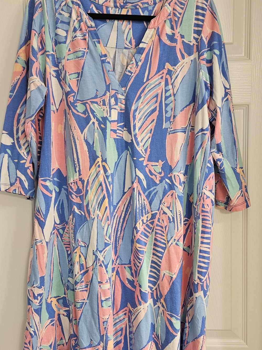 Lilly Pulitzer 3/4 Sleeve Ali Dress In Out To Sea Sz XL